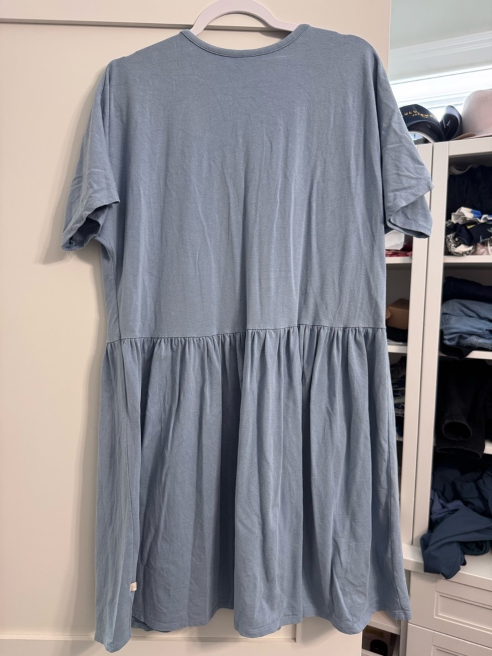 Light Blue Tiered T-Shirt Dress